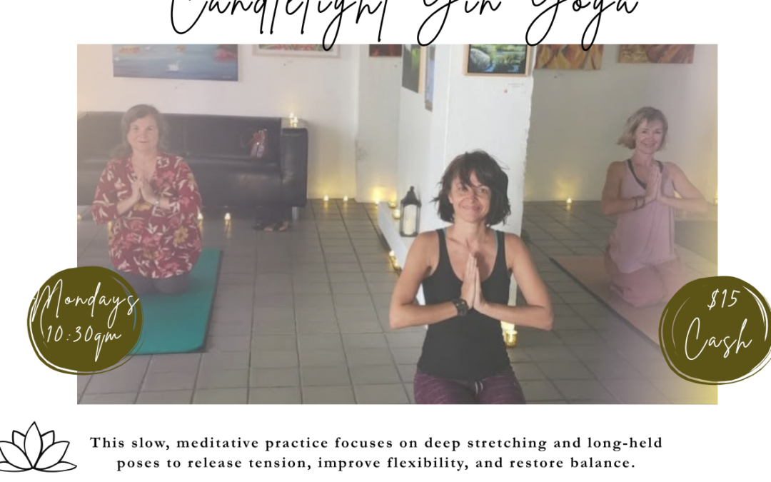 Mondays 10:30AM Canvas and Calm, Candlelight Yin Yoga