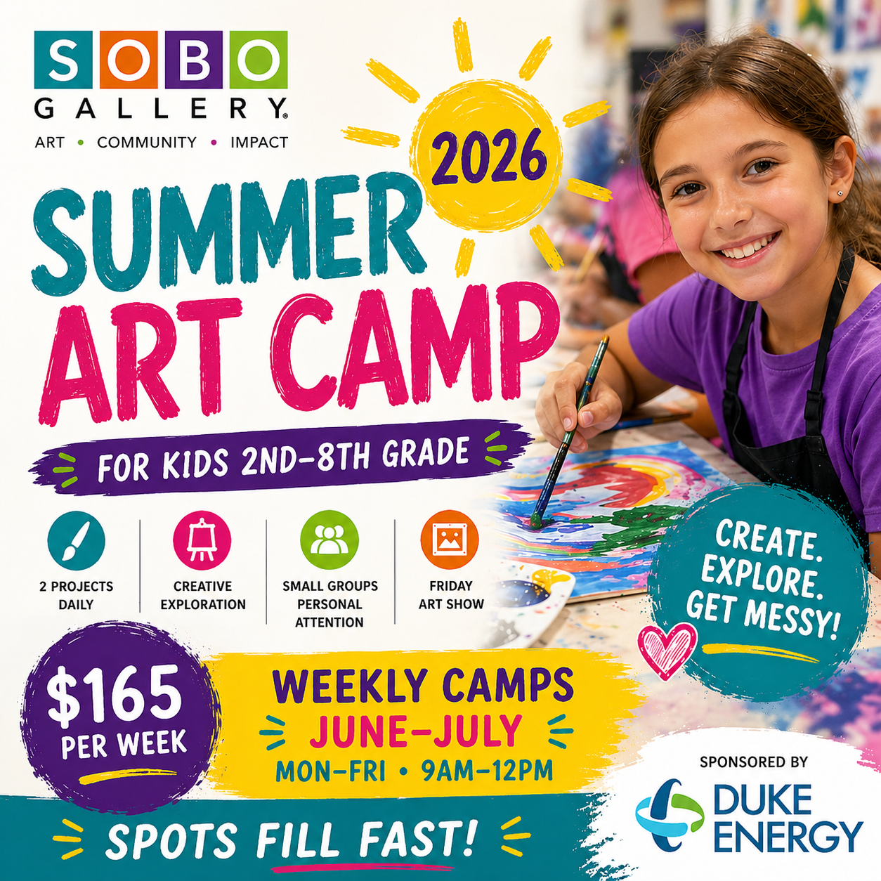 SOBO Summer Art Camps - June 1-5: Once Upon a Canvas is a magical art camp where